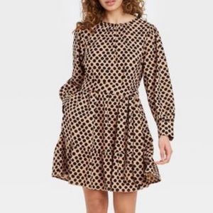 Women's Balloon Long Sleeve Tiered Dress